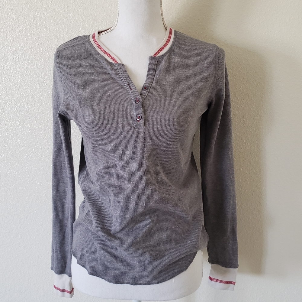 Waffle thermal long sleeve top Medium